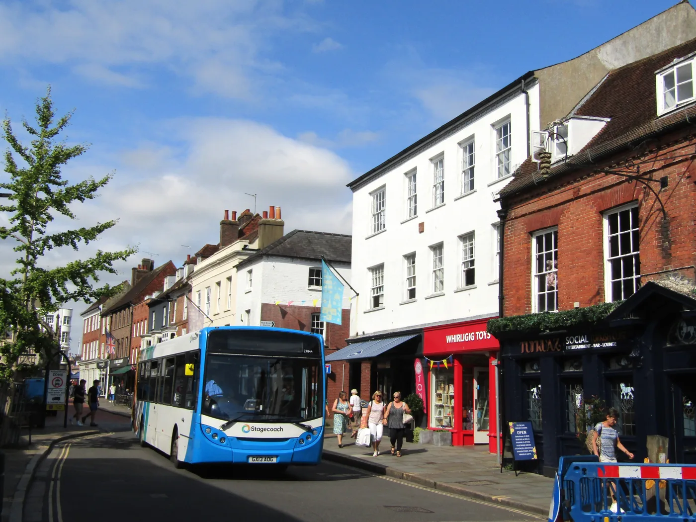 Shoppers on South Street, Chichester, in August 2024. Every premises in the BID area with a rateable value of £5,000 or more pays the levy