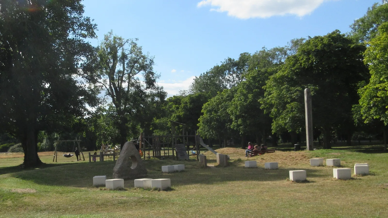 The children's play area in Havenstoke Park, Graylingwell, on the north-east side of Chichester